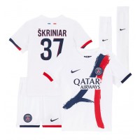 Paris Saint-Germain Milan Skriniar #37 Bortaställ Barn 2024-25 Korta ärmar (+ Korta byxor)